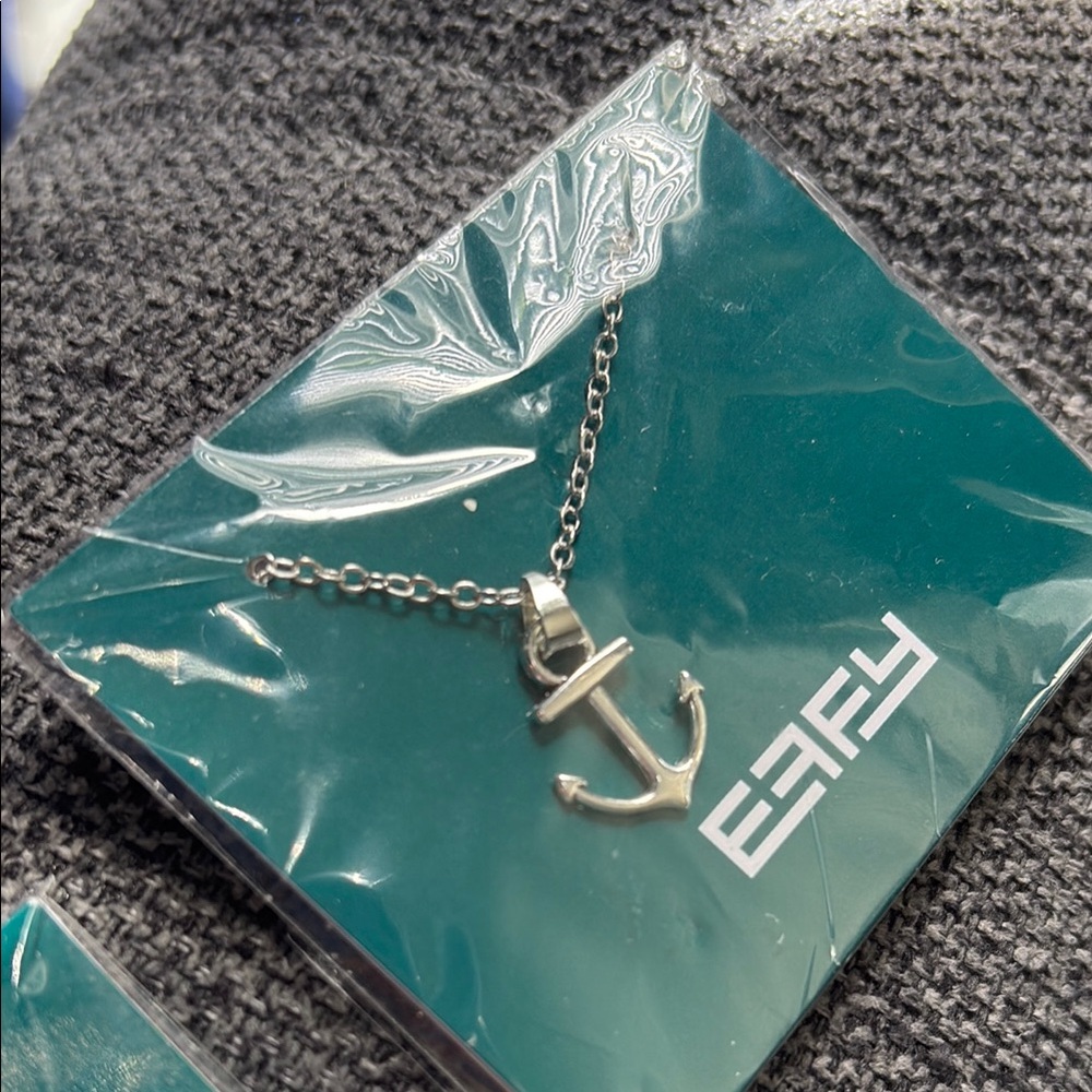EFFY Silver Anchor Necklace